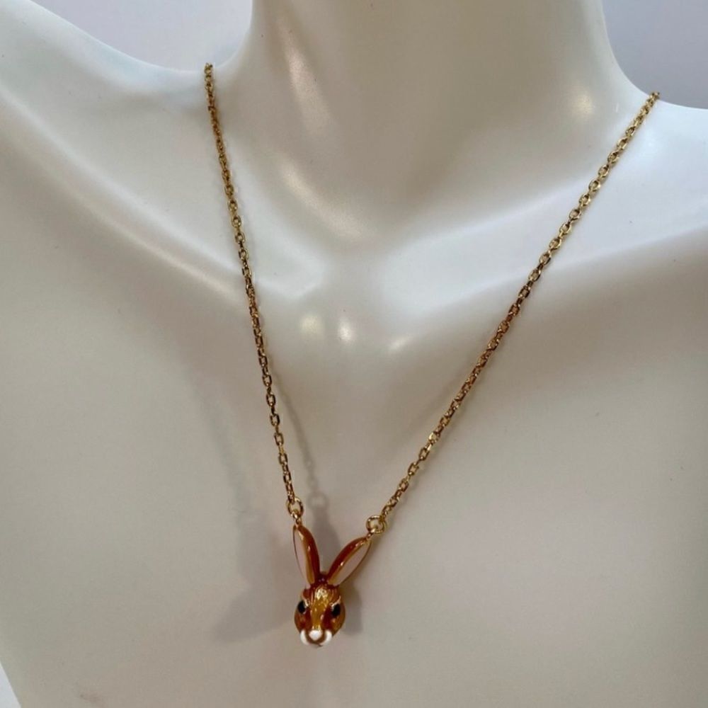 Kate Spade Desert Muse Pendant on delicate gold toned chain.